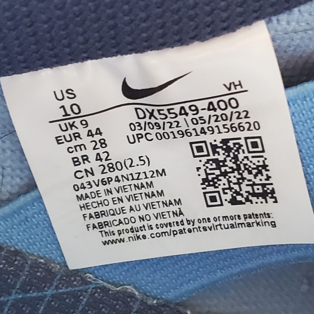 Nike SB Dunk Low Why So Sad Size 10 DX5549-400 Sneakers Shoes Blue NO BOX - Picture 7 of 12